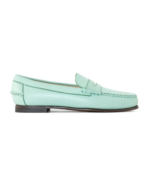 Sebago Green Ice Smooth Grain Leather Loafer