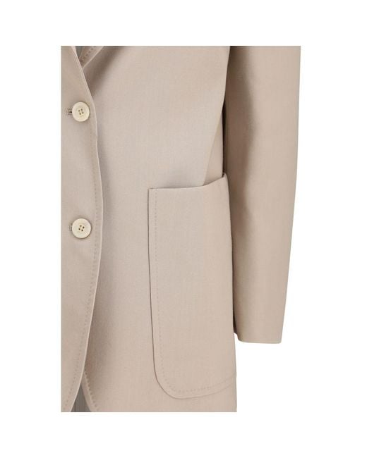 Max Mara Natural Beige Wool Blazer