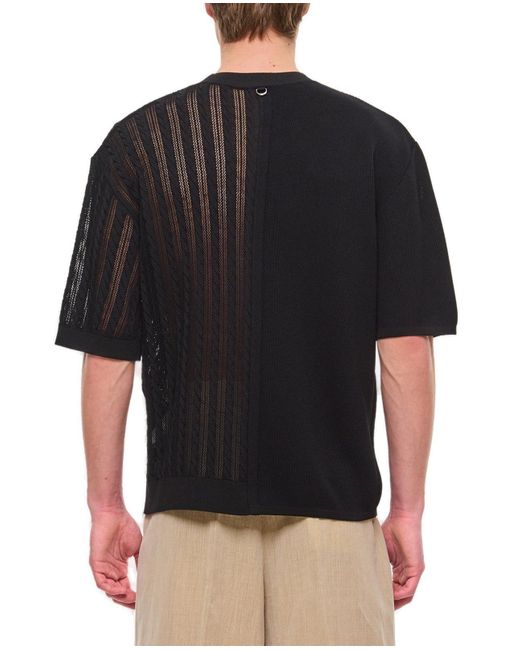 Jacquemus Black Juego Cotton T-Shirt for men