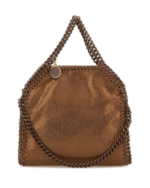 Stella McCartney Brown Bronze Shaggy Deer Mini Falabella Handbag