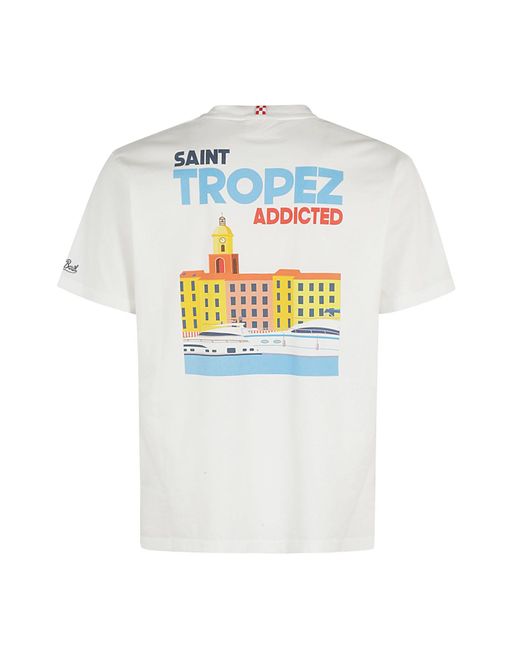 Mc2 Saint Barth White Cotton Classic T Shirt for men