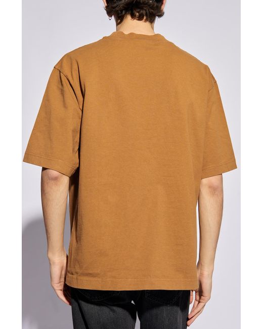 Acne Multicolor T-shirt With Logo for men