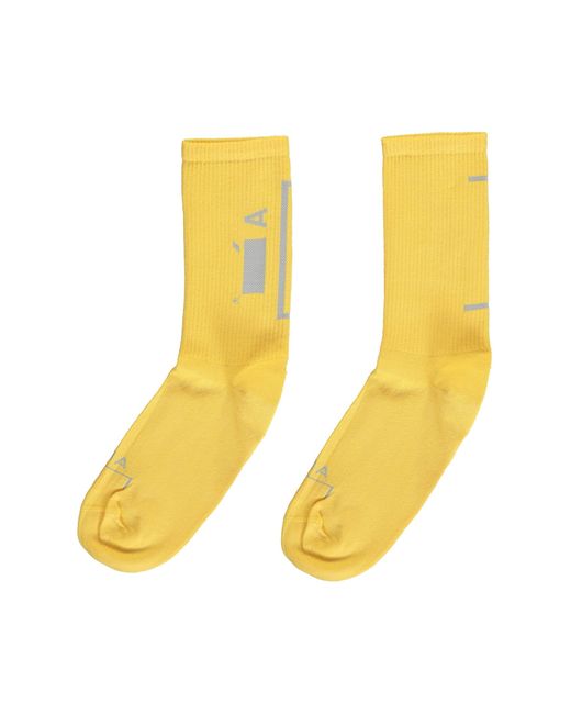 A_COLD_WALL* Yellow Cotton Socks With Logo for men