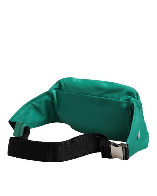 Dolce & Gabbana Green Logo Plaque Nylon Waist Fanny Pack Men's Borse Bag for men