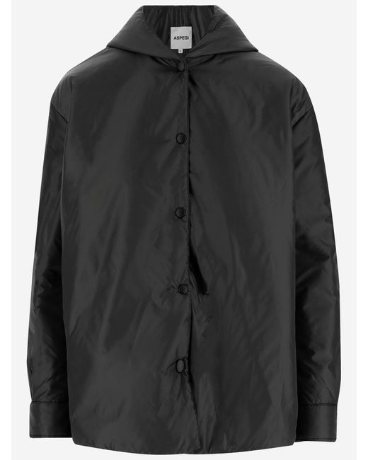 Aspesi Black Beth Jacket Made Of Nylon