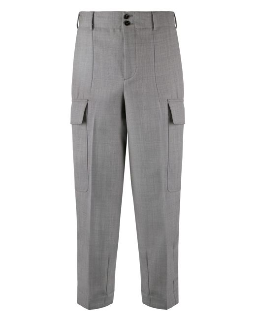 PT Torino Gray The Sailmaker Wool Trousers for men