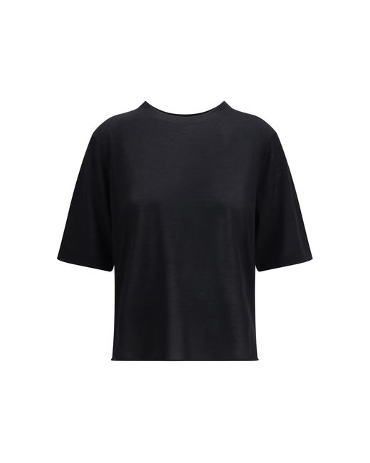 Loulou de Saison Black Nala T-Shirt Kashmir/Capra Hircus T-Shirts
