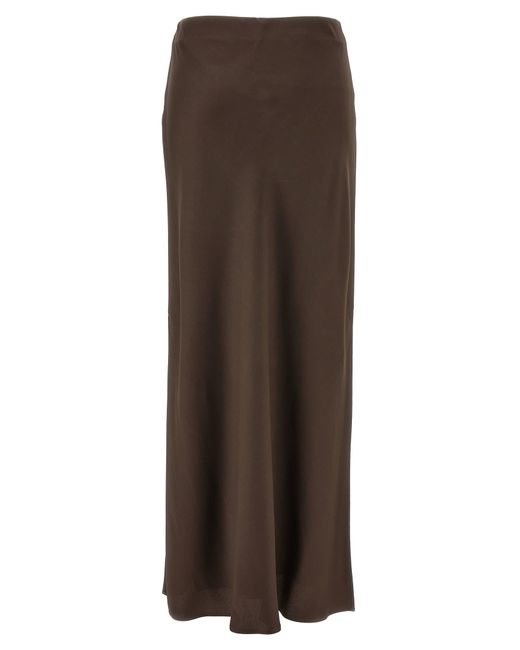 スカート BRUNELLO CUCINELLI Slit skirt Brown Suede midi skirt in brown - Brunello Cucinelli | Mytheresa