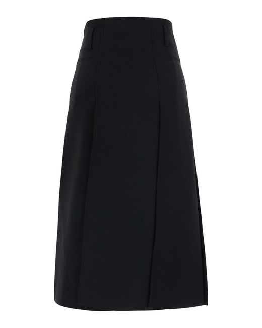 Le Plain Black Skirt Panel