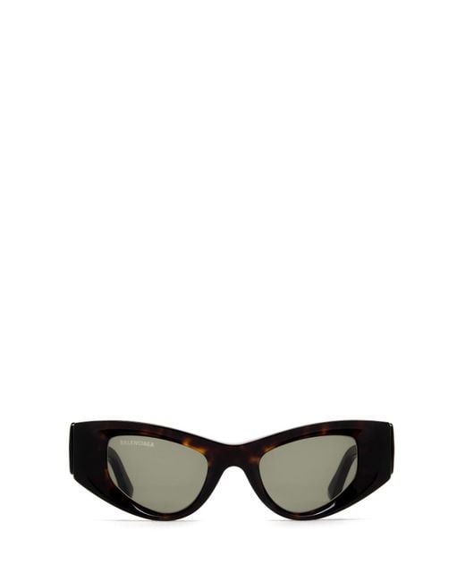 Balenciaga Black Logo Sided Flame Effect Sunglasses