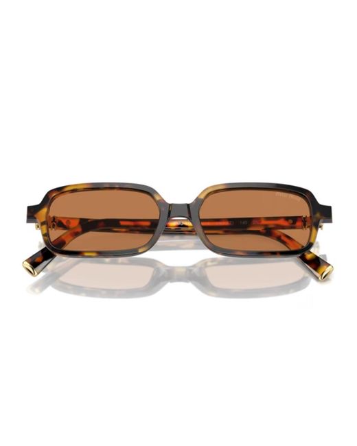 Miu Miu Brown Miu 0Mu 11Zs Regard Acetato Sunglasses