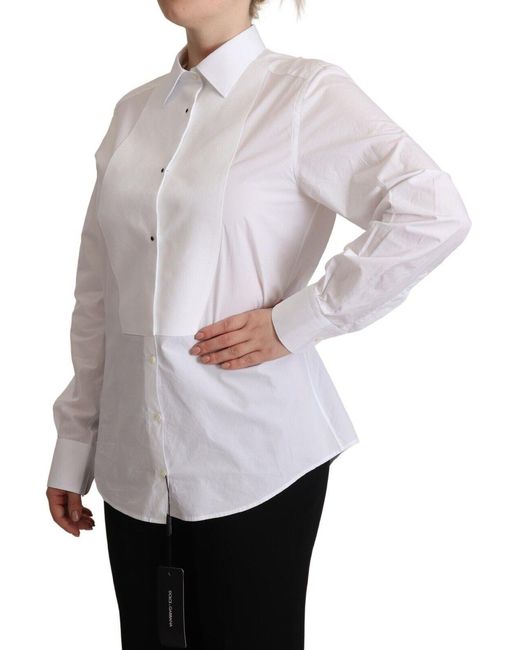 Dolce & Gabbana White Elegant Poplin Dress Shirt
