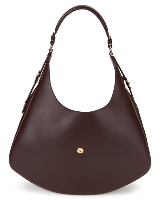Ganni Brown Shoulder Bag Calfskin Tote