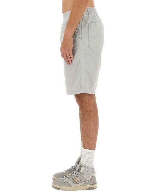 Carhartt Gray Bermuda Shorts "Moraga" for men