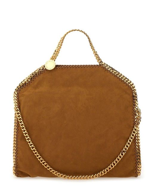 Stella McCartney Brown Falabella Fold Over Tote Bag