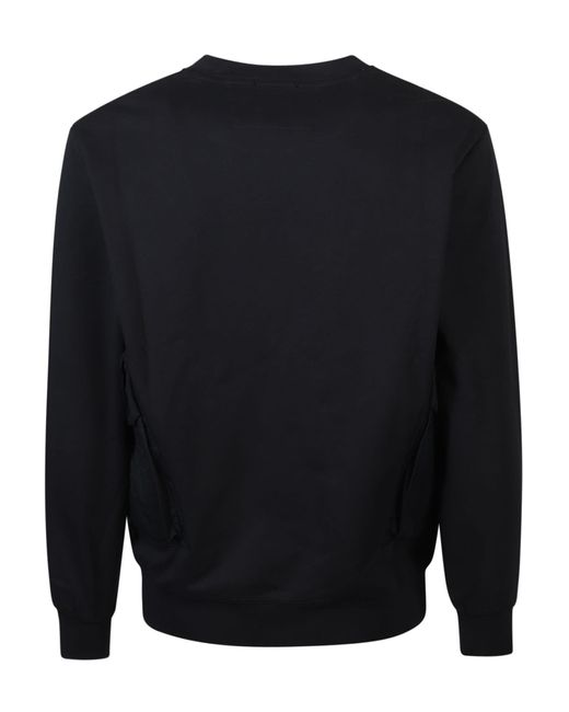 C.P. Company Stretch Fleece Mixed Sweatshirt in Blue for Men | Lyst
