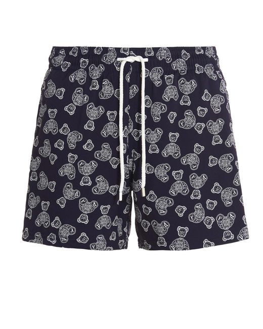 Palm Angels X Vilebrequin Bear Swimming Shorts in Blue for Men | Lyst