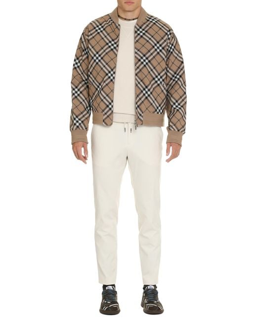 Burberry Natural Wool Bomber-Style Jacket Bomber for men