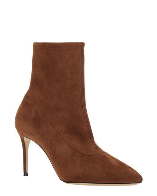 Casadei Brown Ankle Boots Stretch Camel
