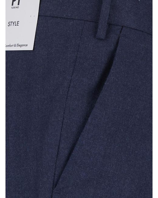 PT Torino Blue Trousers Master for men