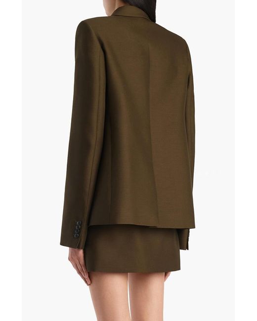 Khaite Brown Veste Silvannah En Cuir Dark Jacket
