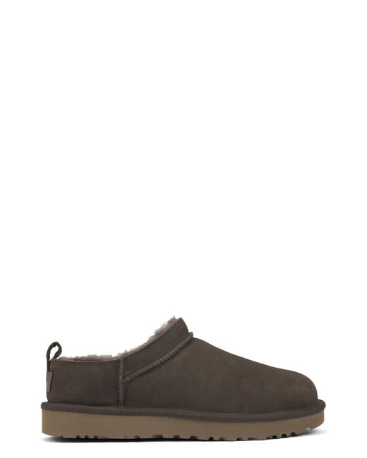 Ugg Brown Slip-On Mini Shoes Leather Slippers