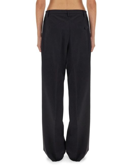 Aspesi Blue Regular Fit Pants Polyester Trousers