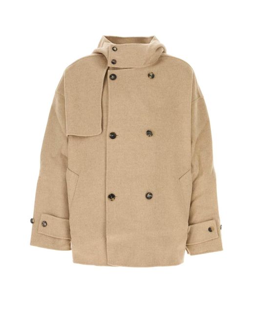J.W. Anderson Natural Beige Wool Oversize Coat for men