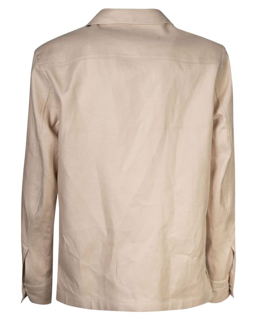 Zegna Natural Cargo Buttoned Shirt for men