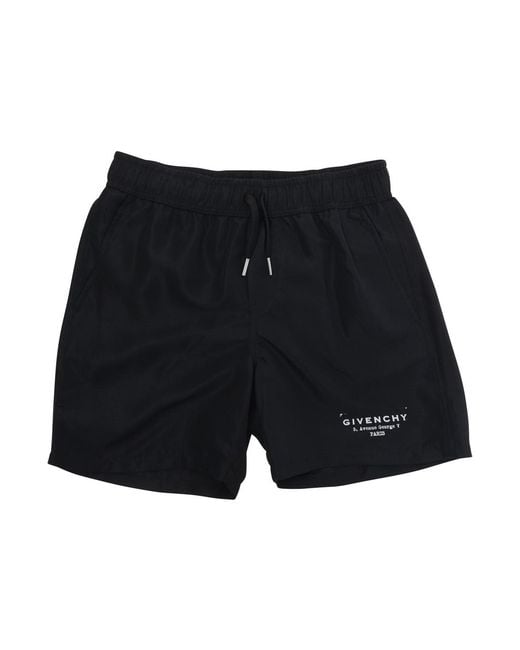 Givenchy Black Shorts Surfer Polyester for men