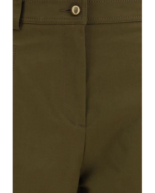 Max Mara Green Adorni Cropped Pants Dark Khaki