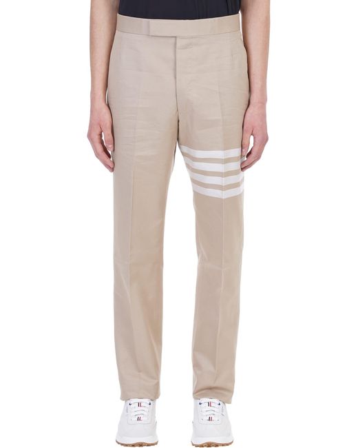 Thom Browne Pants In Cotton in Beige 