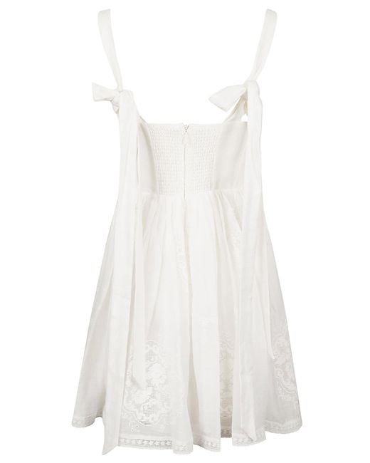 Zimmermann White Alight Corset Mini Dress