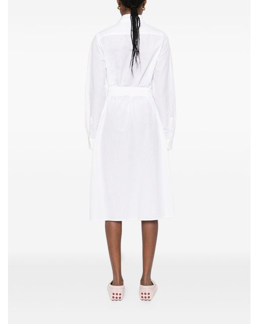 Polo Ralph Lauren White Midi Dress Cotton