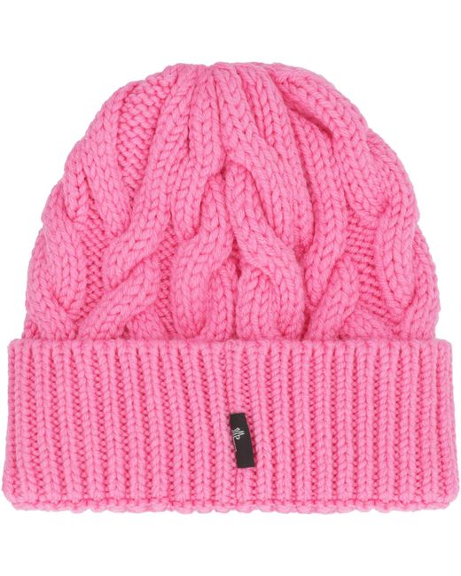 3 MONCLER GRENOBLE Pink Wool Hat