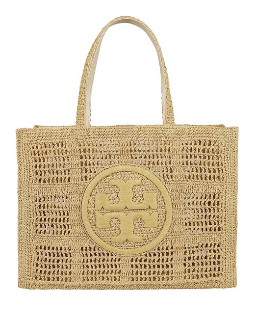 Tory Burch Natural Ella Hand-Crocheted Large Tote