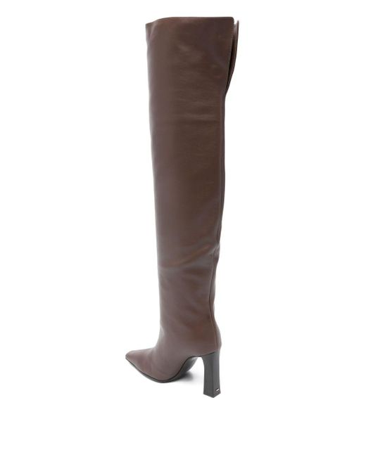Giuseppe Zanotti Brown Janiee Leather Heel Boots