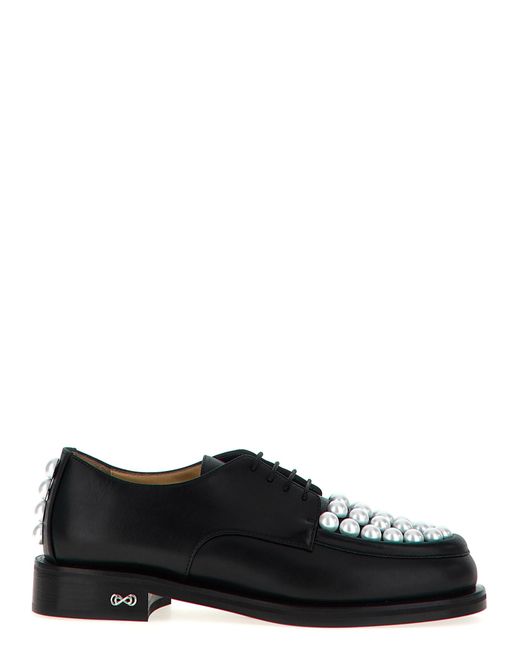 Mach & Mach Black Mach & Mach 'Sirene' Lace Up Shoes