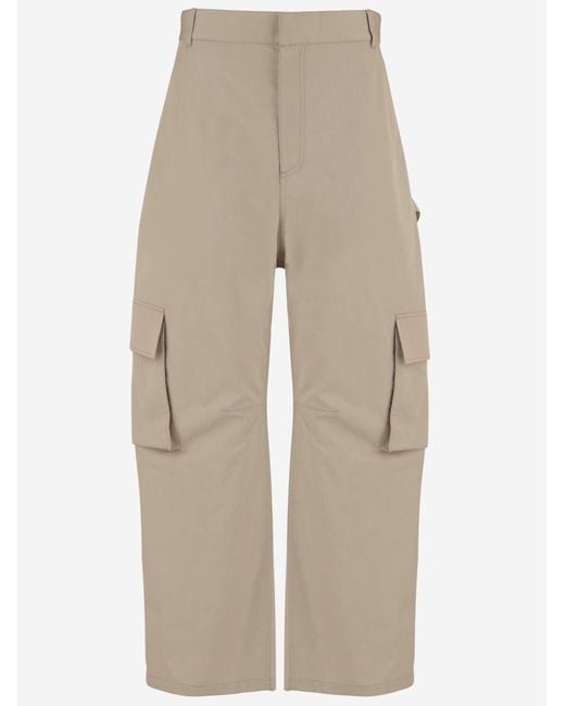 Balenciaga Natural Cargo Pants Cotton Trousers