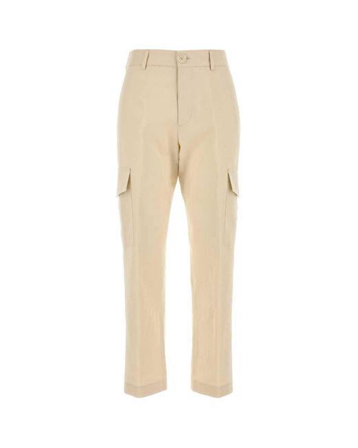 PT Torino Natural Cream Cotton Blend Cargo Pant