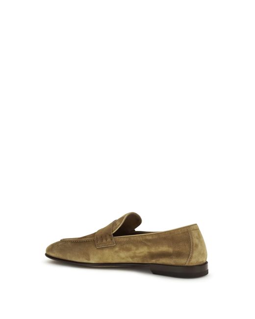 Bally Natural Loafers Elios Suede Calf Leather for men