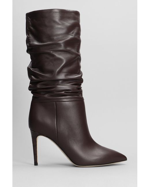Paris Texas High Heels Ankle Boots In Dark Brown Leather Lyst