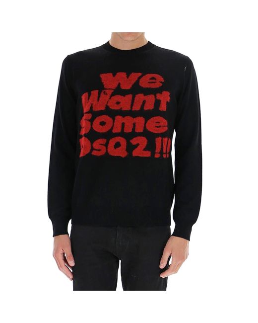 DSquared² Red Logo Sweater for men