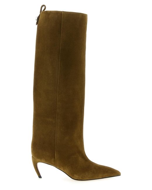 The Attico Green 'Lea' Boots