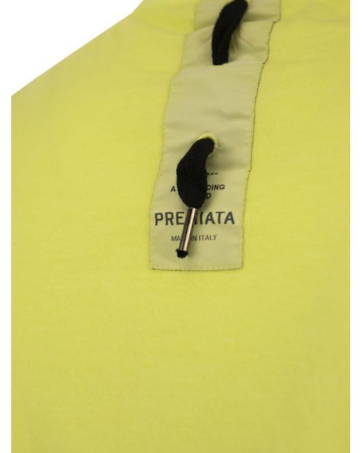 Premiata Yellow Cotton T-Shirt With Logo for men