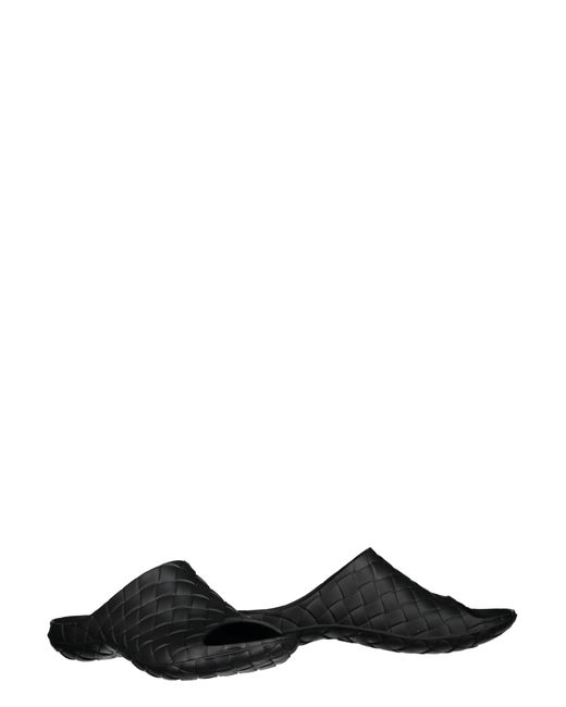 Bottega Veneta Black Rubber Slides for men