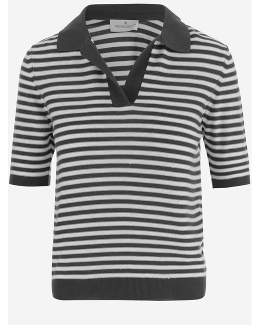 Bruno Manetti Gray T-Shirts And Polos Cotone