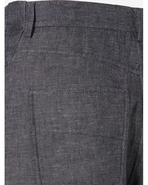 Fendi Gray Jeans Cotton-Linen Blend for men