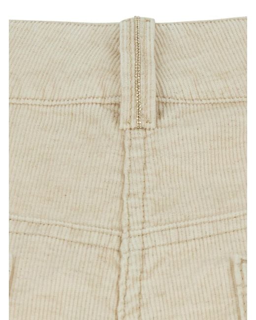 Brunello Cucinelli Natural Velvet Pants Trousers