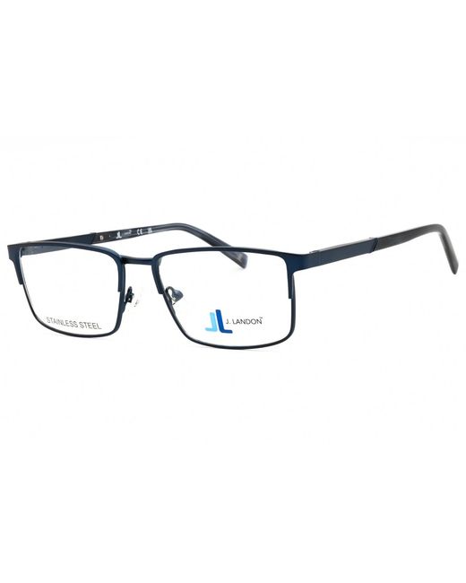 J. LANDON Black J. Landon Jl1015 Stainless Steel Rectangle Eyeglasses